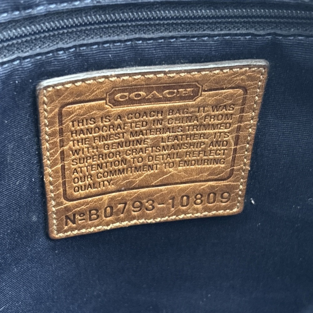 Coach Indigo Denim Blue Patchwork Ergo XL Hobo Handbag Purse Bag RARE Leather - Picture 15 of 16